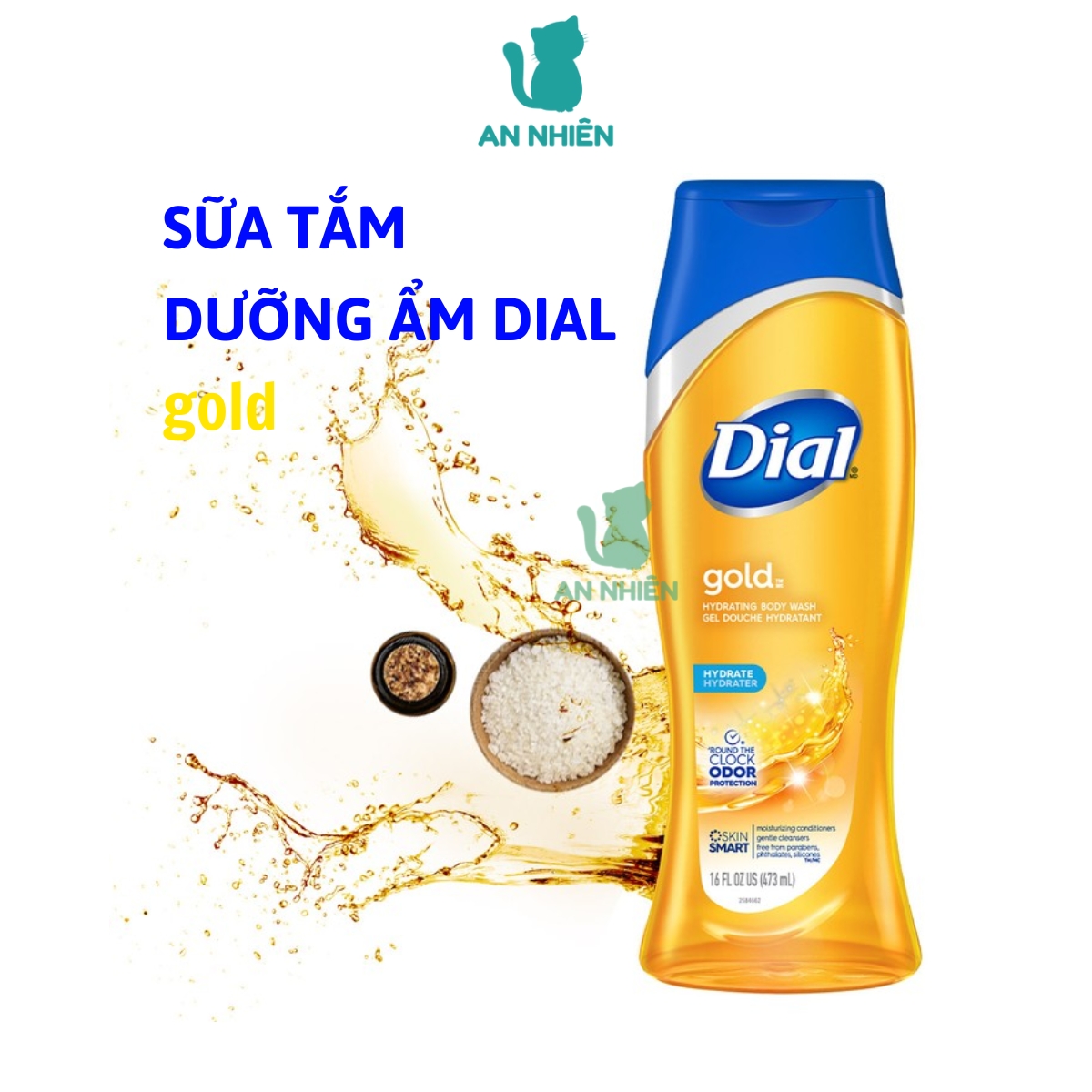 Sữa tắm Dial Gold 473ml, sữa tắm dưỡng ẩm Mỹ - Hàng nhập khẩu