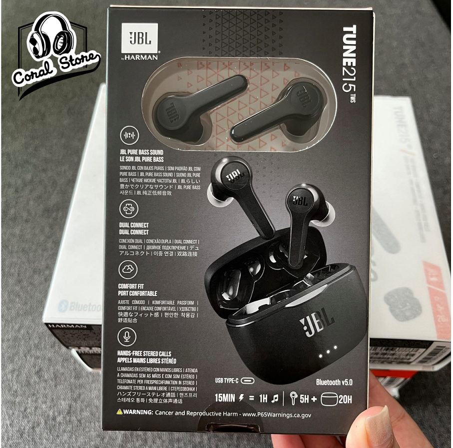 Tai nghe true wireless jbl tune 215tws - chính hãng - coral store
