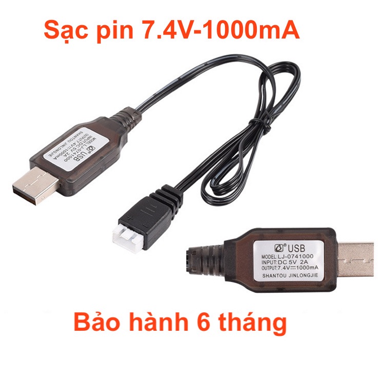Sạc pin pin 7.4v 1000ma lipo 2s chân cắm xh-3p