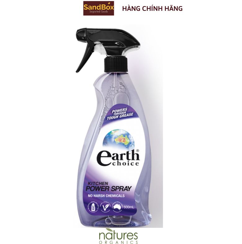 Nước lau bếp Earth Choice Úc 600ml gốc thực vật hương cam quýt