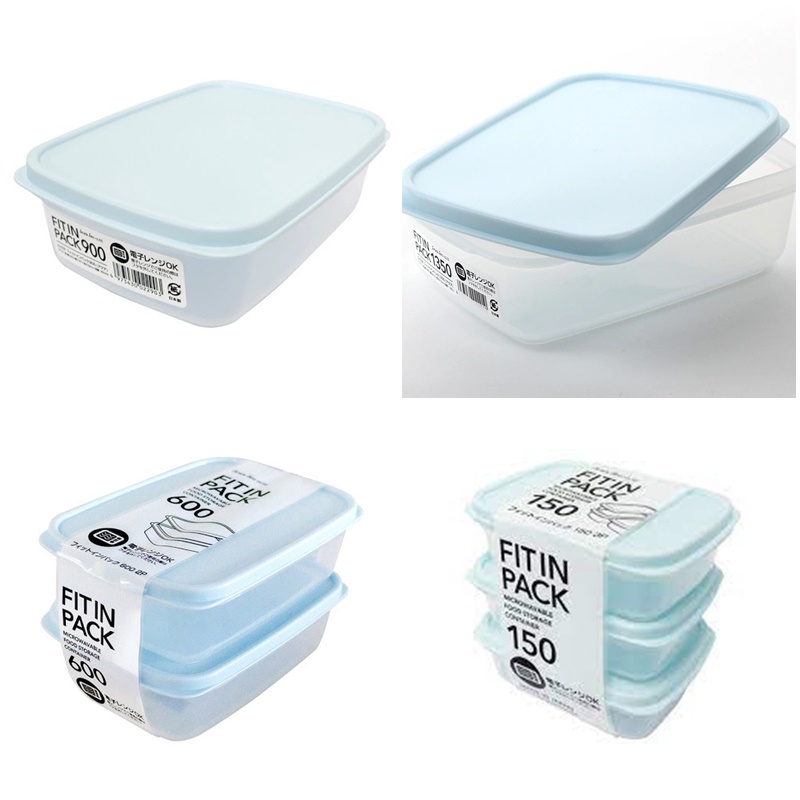Hộp nhựa nắp dẻo Mint Nắp Xanh 1350ml. 900ml, 600ml,300ml Made in Japan