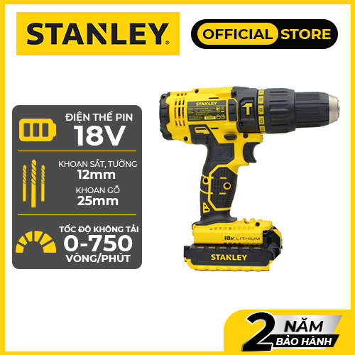Máy khoan cầm tay dùng pin Stanley SCH20C2K-B1 | 18V | Bảo hành 2 năm | Chính hãng |