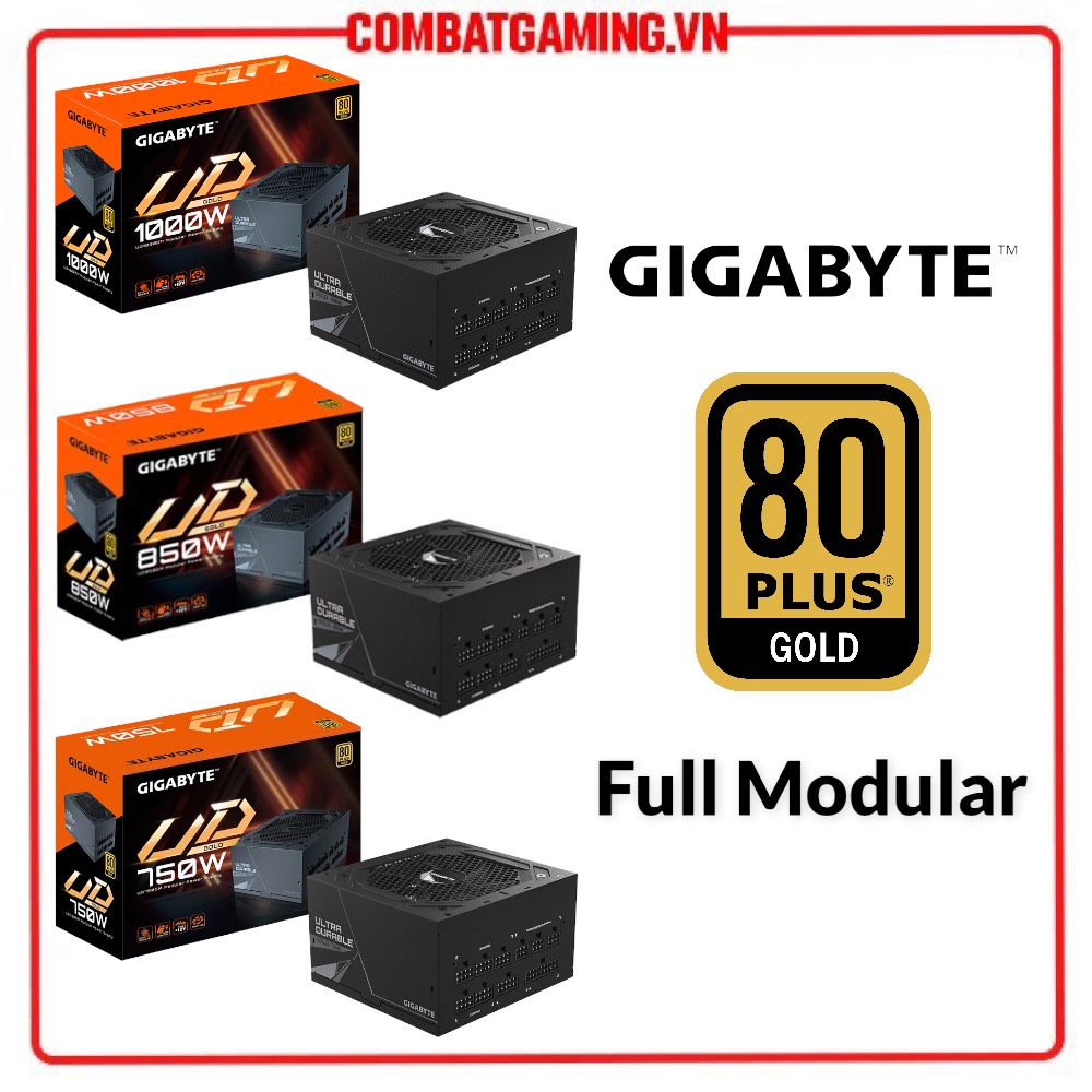 Nguồn máy tính gigabyte ud750gm ud850gm ud1000gm ud850gm pg5 ud1000gm pg5 750w 850w 1000w 80 plus gold full modular hàng chính hãng
