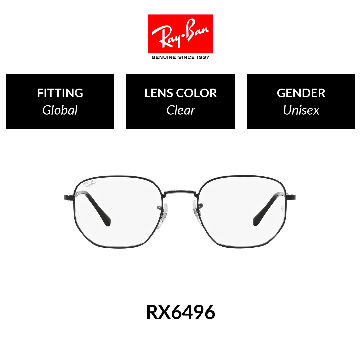 Mắt kính ray-ban vista - rx6496 2509 size 53