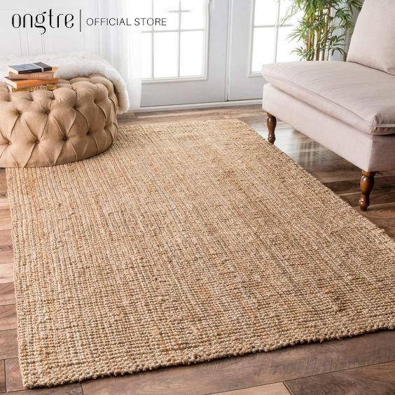 Thảm trải sàn bằng cói/lục bình hình chữ nhật | ongtre® (Vietnam)