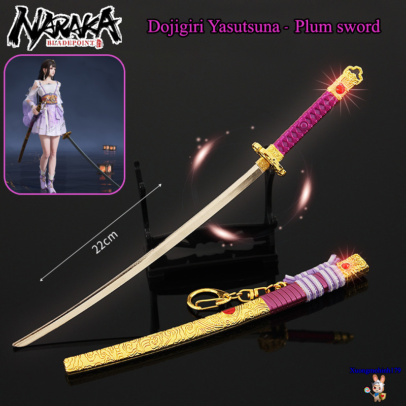 Mô hình móc khóa Naraka Bladepoint Dojigiri Yasutsuna Plum Katana kiếm 