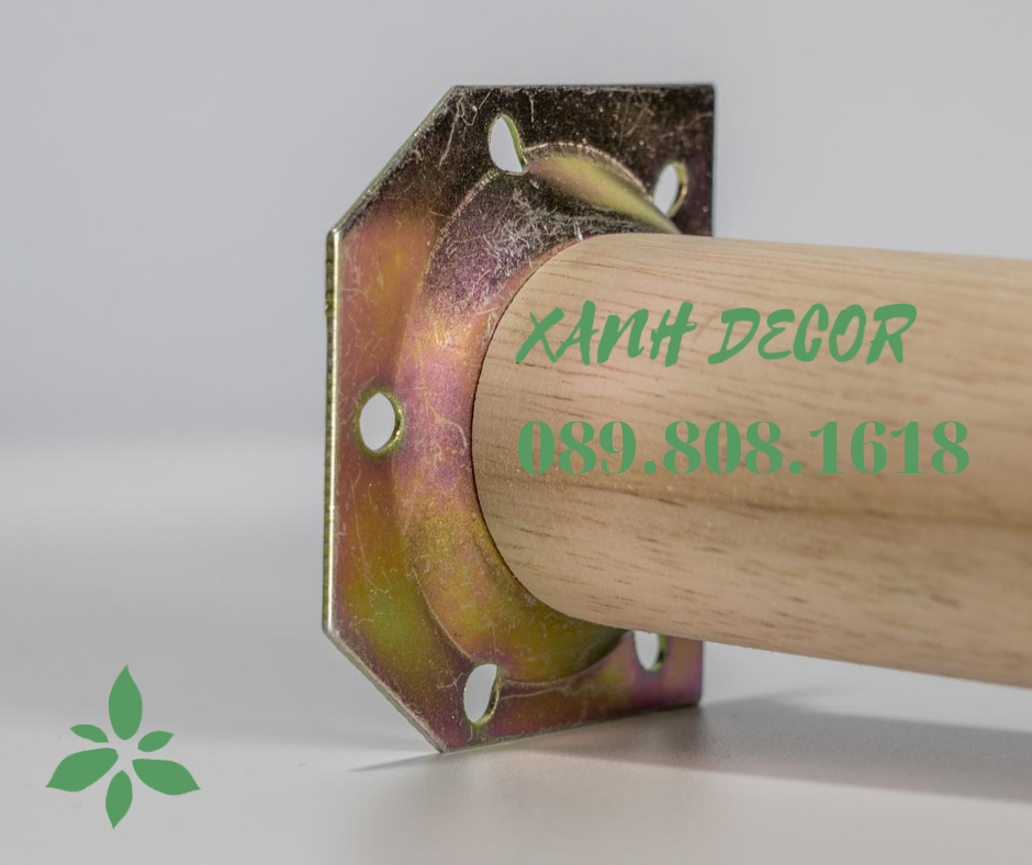 Chân bàn gỗ cao su Xanh Decor pad thường