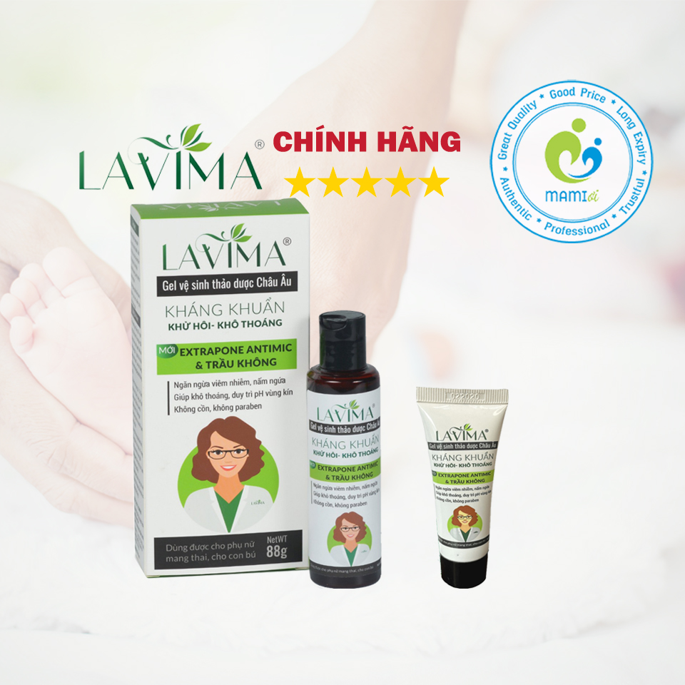 Gel rửa phụ khoa dạng dung dịch vệ sinh phụ nữ Lavima từ 8 thảo dược công
