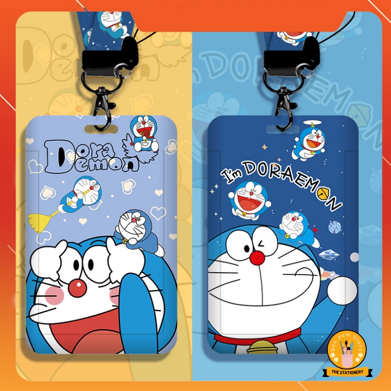 Dây đeo thẻ học sinh - sinh viên họa tiết Doraemon hoạt hình dễ thương giá rẻ