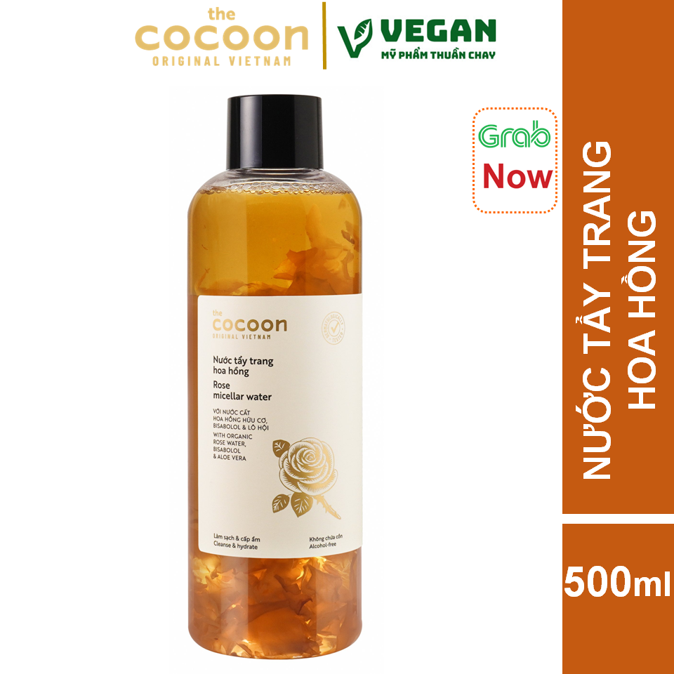 Nước tẩy trang hoa hồng cocoon 500ml (rose micellar water)