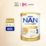[Chỉ 25-30.06 QT Đơn 599K/999K] Sữa bột Nestle NAN SUPREMEPRO 3 800g với đạm Whey thủy phân 1 phần, 5HMO hỗ trợ triệu chứng mẫn cảm