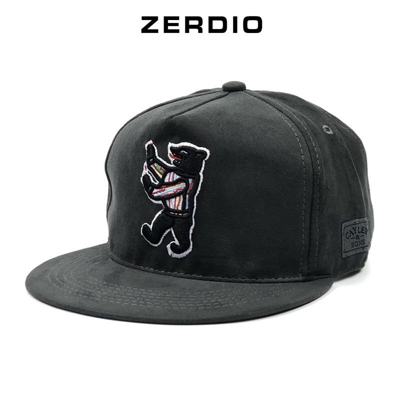 Nón hiphop, Mũ snapback nam nữ Raccoon xám mã SN65 vải cotton cao cấp