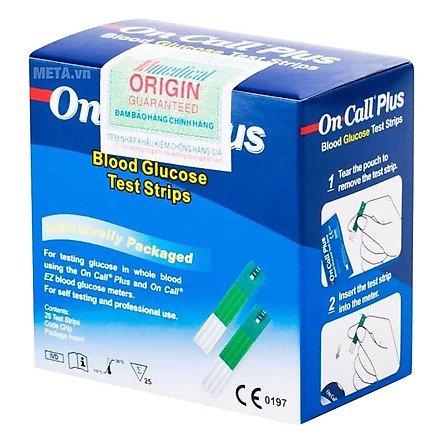 Que Thử Đường Huyết Oncall Plus Hộp 25 Que