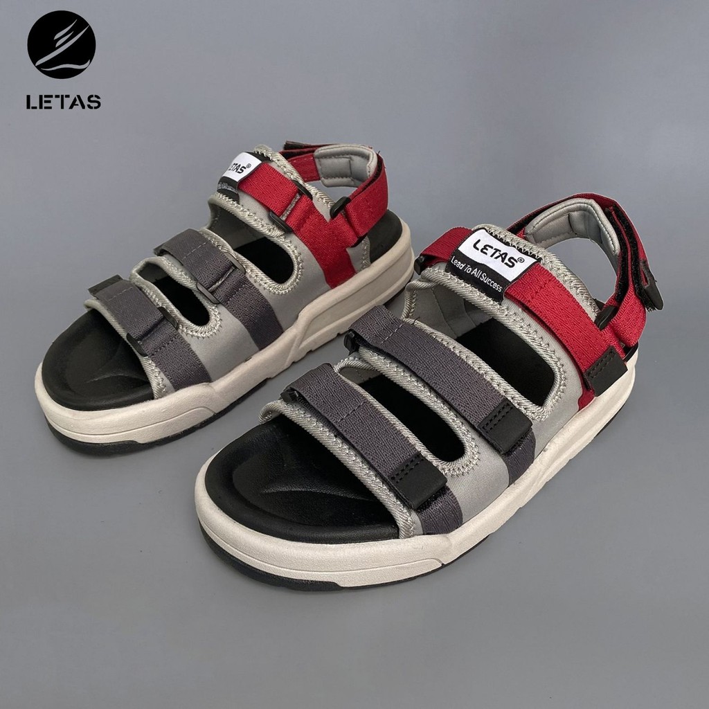 Sandal Nữ,Nam Đế Cao Letas D1001 Đỏ Tro