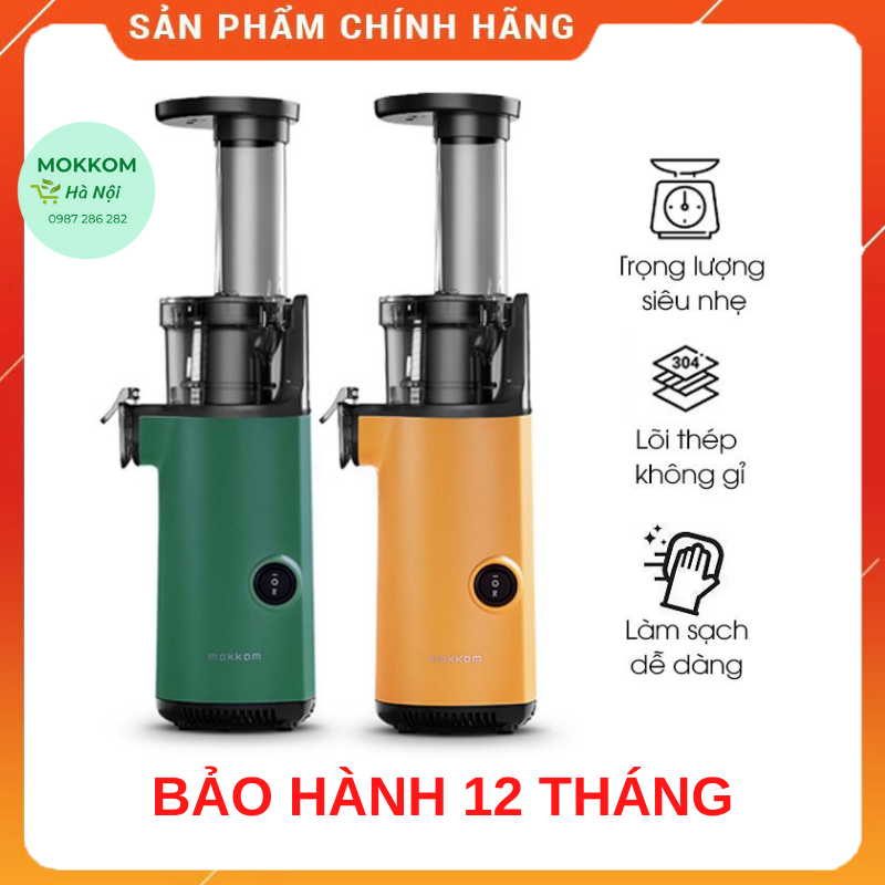 [BẢO HÀNH CHÍNH HÃNG 12 THÁNG] - Máy ép chậm Mokkom, máy ép trái cây hoa quả tốc độ chậm, siêu kiệt bã, gọn nhẹ thông minh tiện lợi cho mỗi nhà