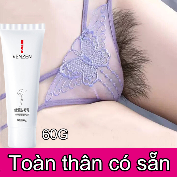 Kem tẩy lông vĩnh viễn Kem tẩy lông cho da nhạy cảm 60g Tẩy lông nách 60g Tẩy lông âm đạo An toàn Nhẹ nhàng không đau Unisex