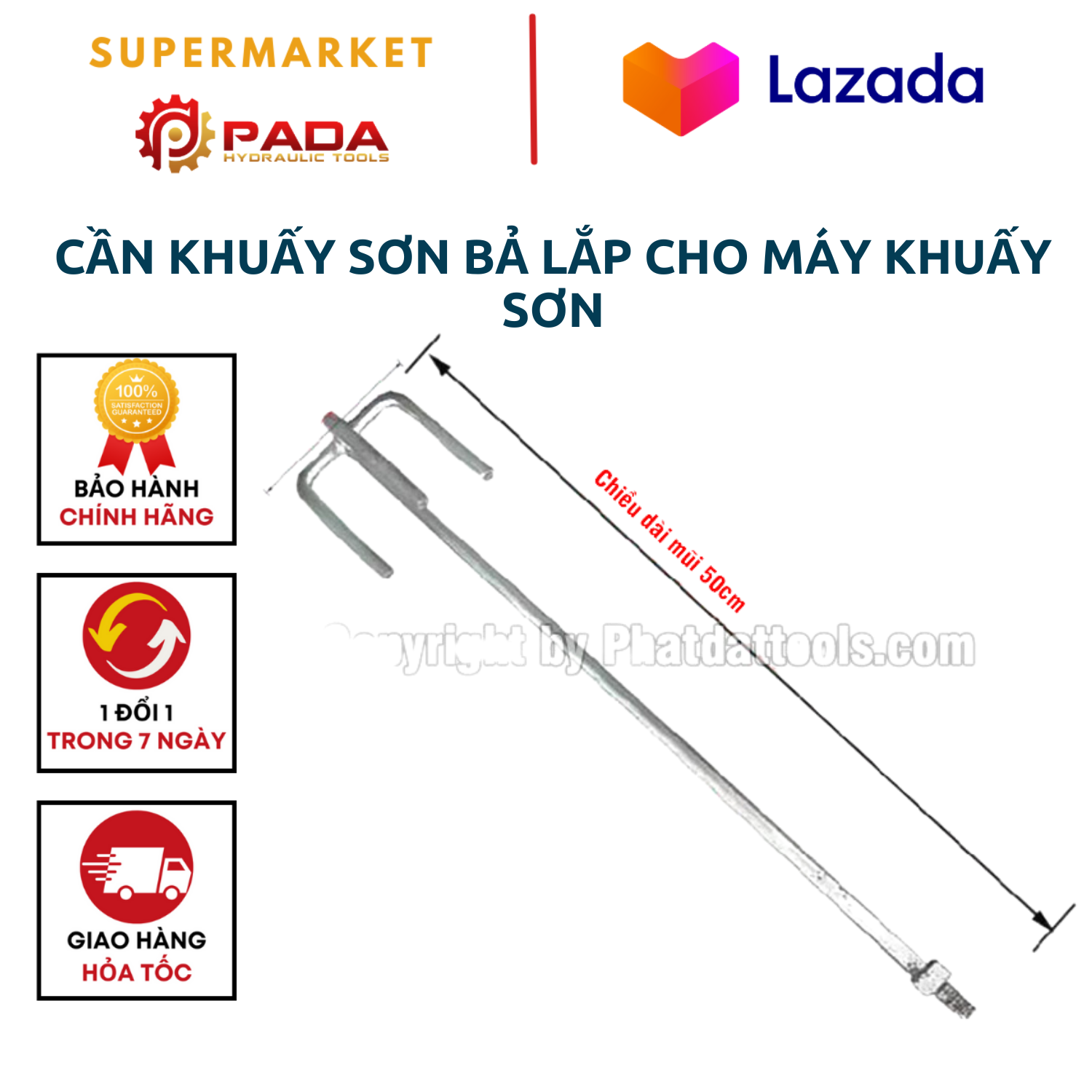 Cần khuấy sơn bả lắp cho máy khuấy sơn chuyên dụng