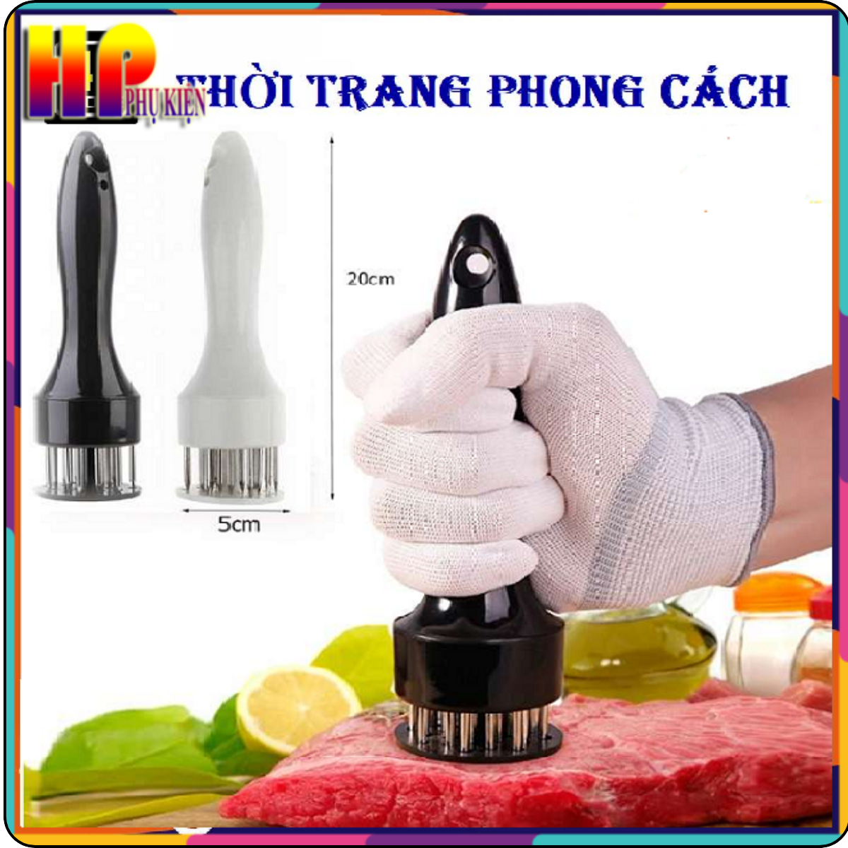 Dụng cụ dần thịt cao cấp, cây dần thịt, làm mềm thịt bò, bít tết, beefsteak, Meat Tender GD29-DTB