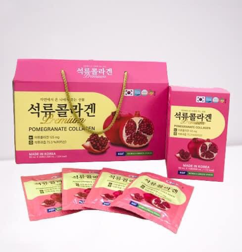 [HCM] Tinh chất LỰU COLLAGEN HÀN QUỐC hộp 20 gói x 50ml - Pomegranate Collagen Premium - Tăng cường sức đề kháng, vitamin E, làm sáng và khỏe khoắn làn da