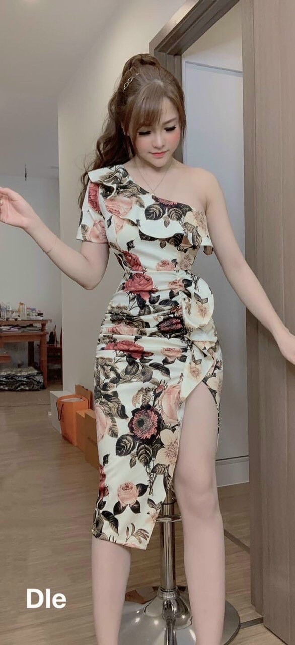 [HCM]ĐẦM BODY LỆCH VAI PHỐI BÈO (CÓ MÚT NGỰC) QUYẾN RŨ CHO PHÁI ĐẸP DQCS