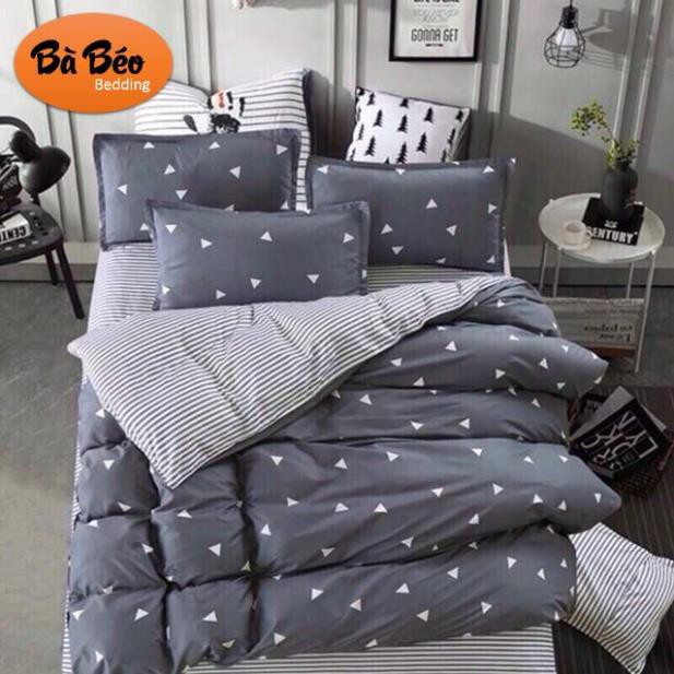 Bộ ga giường và vỏ gối poly m6-m8, Drap giường đai thun Sunzin Bedding