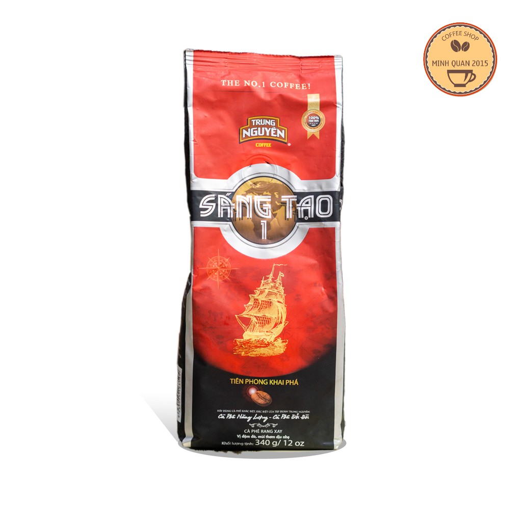 Cà phê rang xay sáng tạo 1 trung nguyên - loại gói 340gr