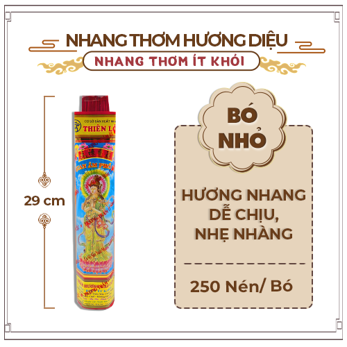 Nhang thơm nhẹ nhàng ít khói quan âm phổ độ thiên lộc - 3 tấc nhỏ 250 nén