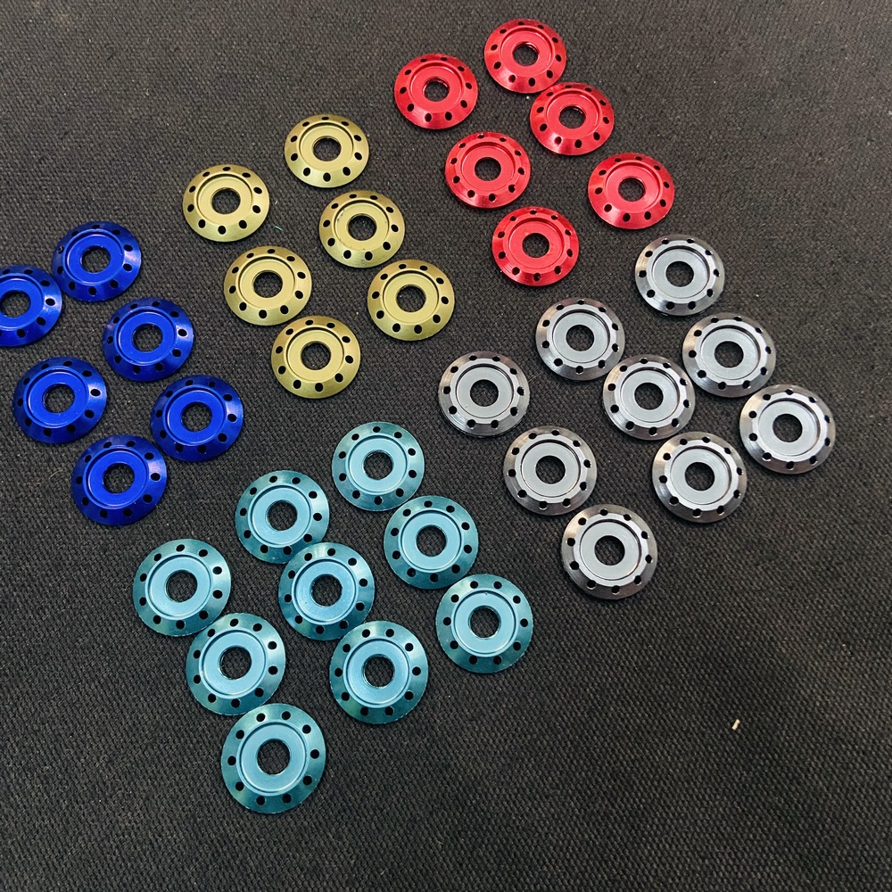 [Chú ý] LÔNG ĐỀN NHÔM 6LY ĐỘ MÀU bắt ốc dàn áo, ốc cốt trục, các chi ốc trên xe siêu sáng siêu chất chơi (màu bạc)