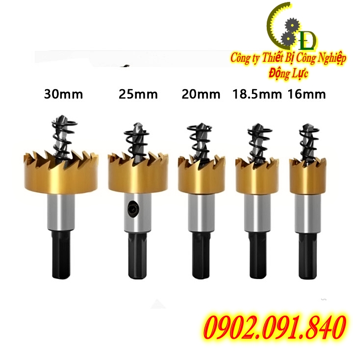 [BẢO HÀNH 1 ĐỔI 1] Mũi khoan khoét răng cưa ✴️VIP✴️ lả lỗ nhôm, nhựa, sắt, 16mm - 30 ly, hợp kim thép tốc độ cao HSS bộ 5 mũi