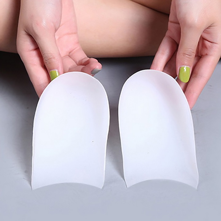 Cặp Lót Độn Giày Silicon 2 Mảnh Hỗ Trợ Tăng Chiều Cao - Miếng Đệm Gót Chân CHỐNG NỨT NẺ, Thoáng Khí