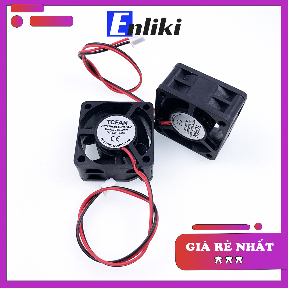 Quạt 4cm tản nhiệt 4020 4x4x2cm 12v 0.3a