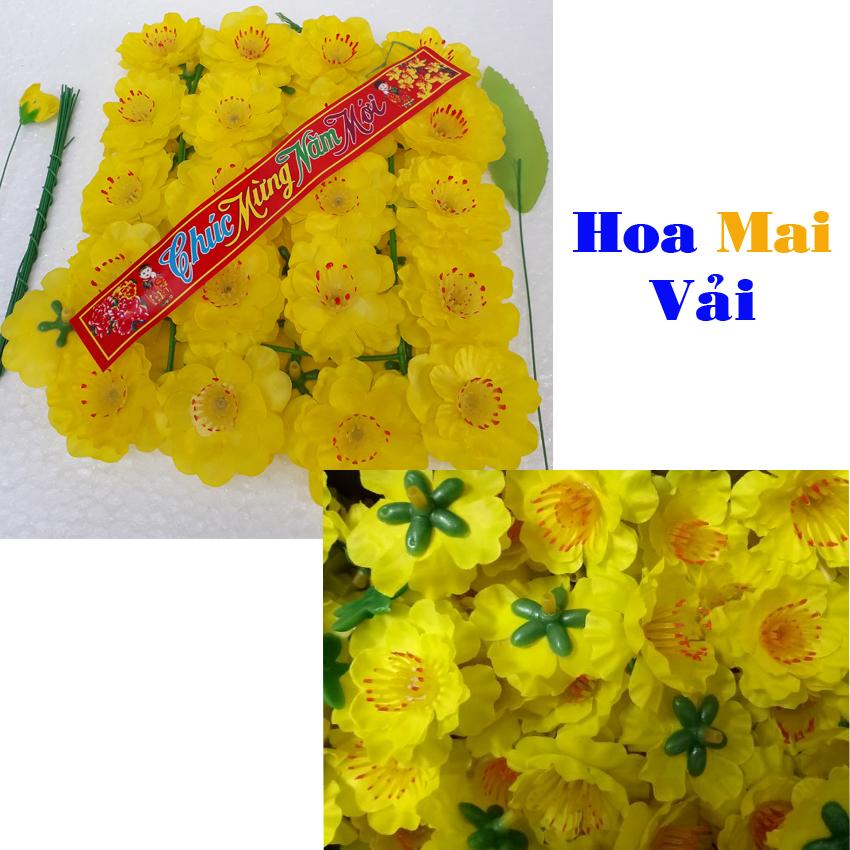 Bịch hoa Mai vải trang trí Tết , làm quà chúc mừng năm mới 2020