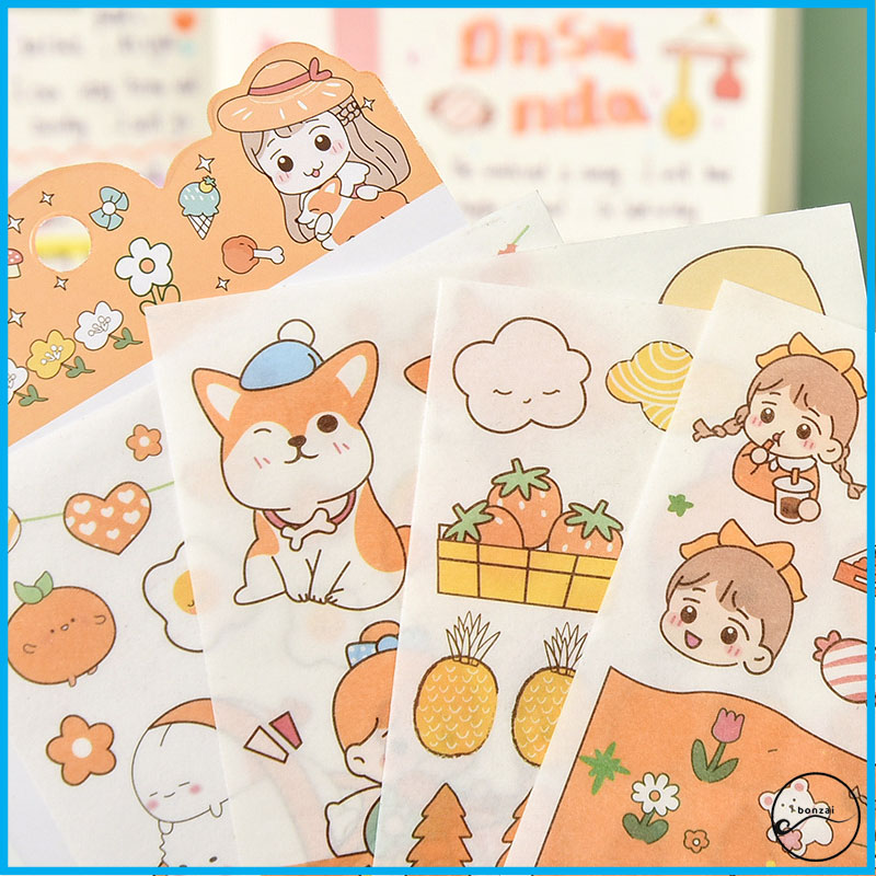 Hình dán trang trí Sticker hoạt hình đáng yêu, 140x105 mm