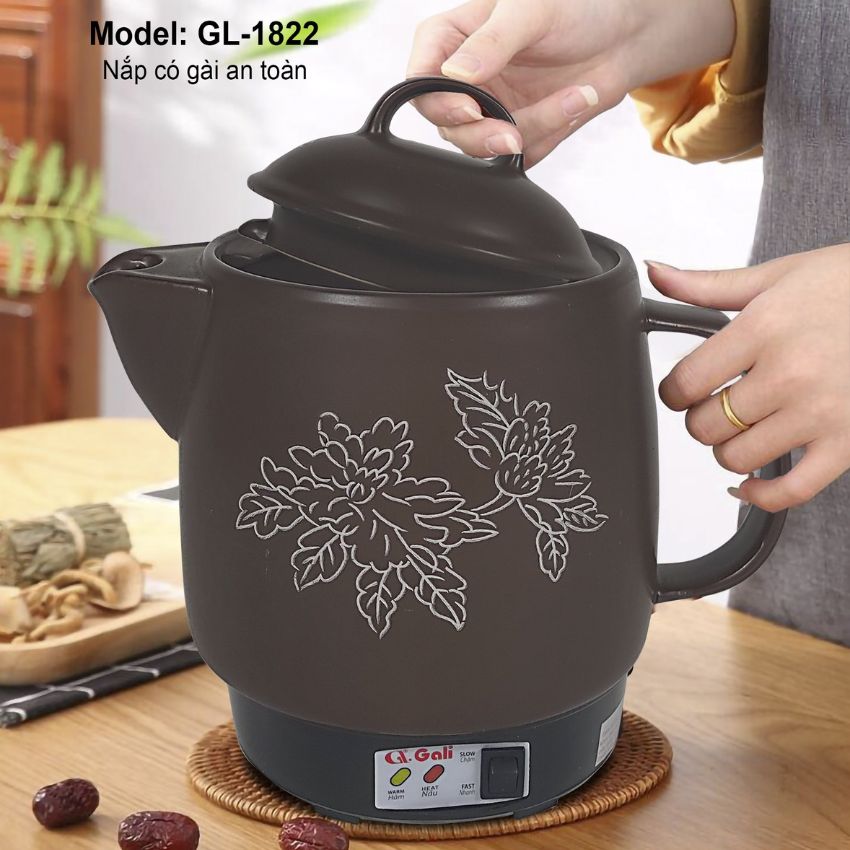 Siêu sắc thuốc tự động gl1822 dung tích 3.3 lít tự động giữ ấm 70%, 02 chức năng đun nhanh - chậm