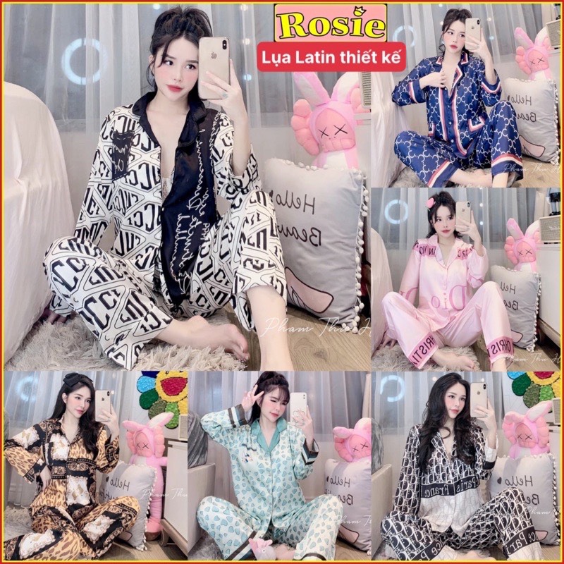 Bộ pijama ngủ lụa xước in 3d sang trọng tay dài < 58kg đồ bộ ngủ xinh sang chảnh ❤️ lụa mềm mại ❤️ rộng to ❤️ đồ ngủ ❤️ nữ ❤️ pijama ❤️ đồ bầu ❤️ sau sinh ❤️ giá rẻ ❤️ big ❤️ đại ❤️ pizama ❤️ xưởng may