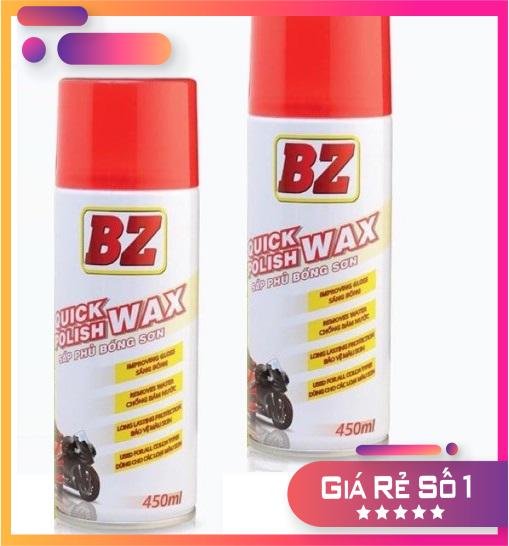Chai Xịt Làm Bóng Dàn Áo BZ 450ml, chai dưỡng sơn bóng BZ giúp đánh bóng dàn áo xe nhanh chóng