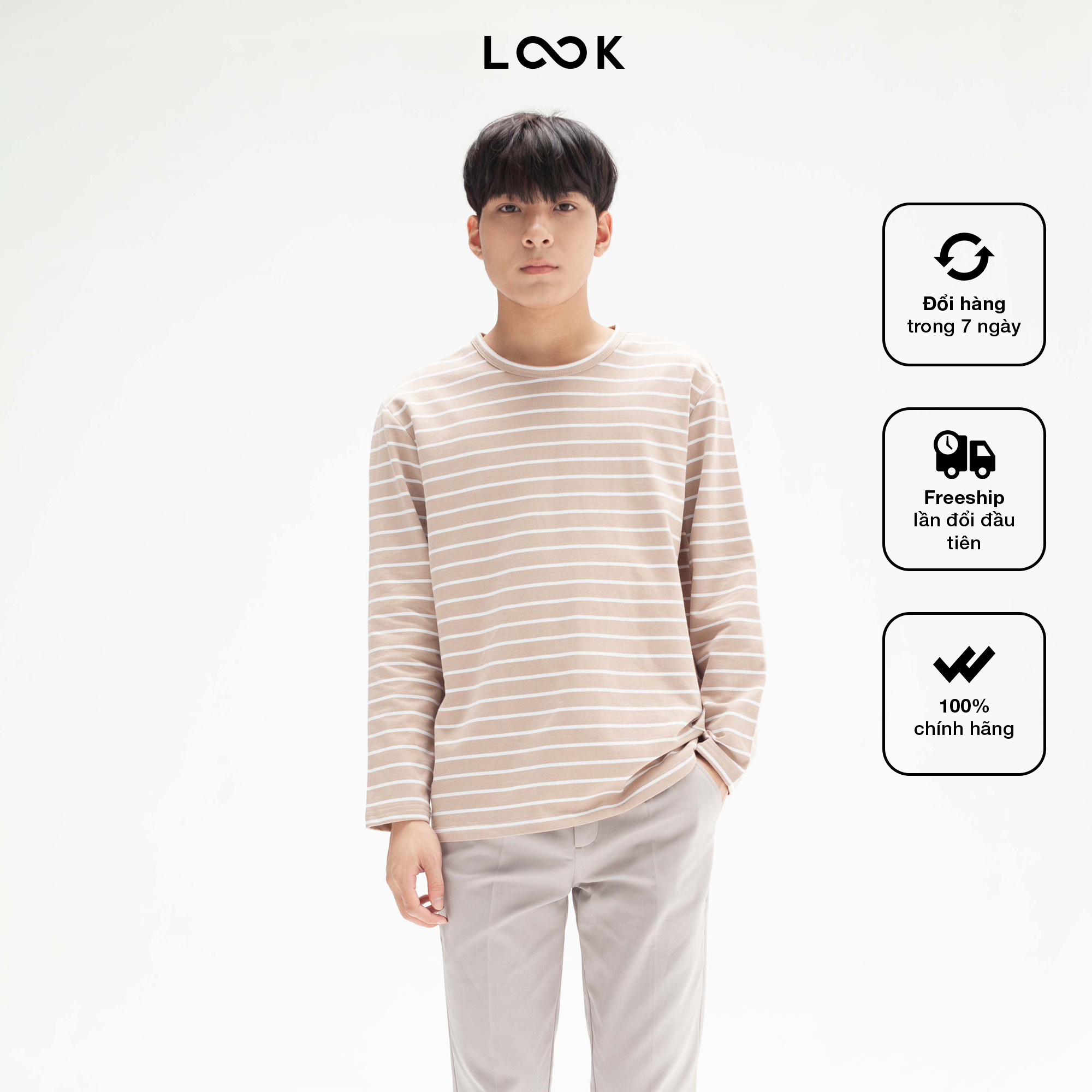 Áo nỉ kẻ look brody sweater
