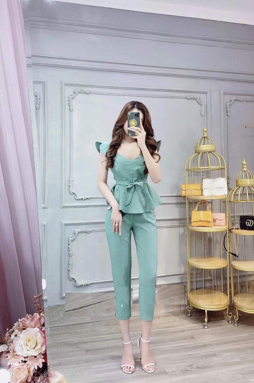 Set bộ thời trang cánh tiên nơ eo cực xinh