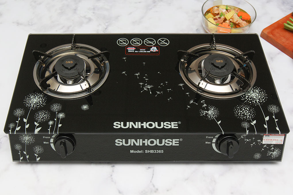 Bếp gas đôi Sunhouse SHB3365 / SHB3326MT Mới 100% Chính Hãng +Tặng Dây ga, cổ dê, kính cường lực, đầu đốt đồng thau -Bảo Hành 12 Tháng - Điện Gia Dụng Hưng Thịnh