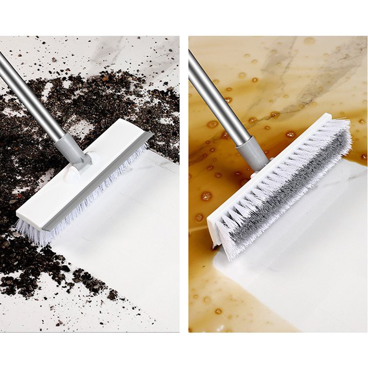 Chổi Quét Nhà Lau Sàn Kèm Gạt Nước 2 In 1 Thông Minh, Chổi Chà Sàn 2 Mặt Xoay 180 Độ Linh Hoạt Giúp Quét Sạch Mọi Góc Bẩn, Công Việc Dọn Dẹp Trở Nên Dễ Dàng, Tiết Kiệm Thời Gian