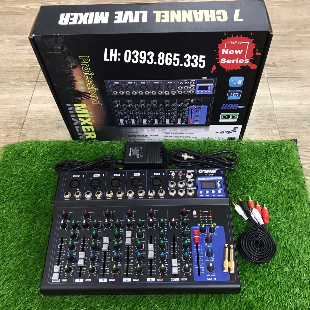 Bộ trộn mixer f7 usb có bluetooth nâng âm thanh cực chất lượng