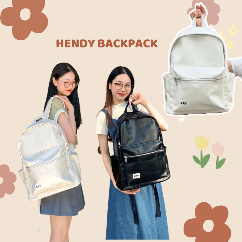 Balo da Pu nam nữ Hendy Backpack dáng basic BL10