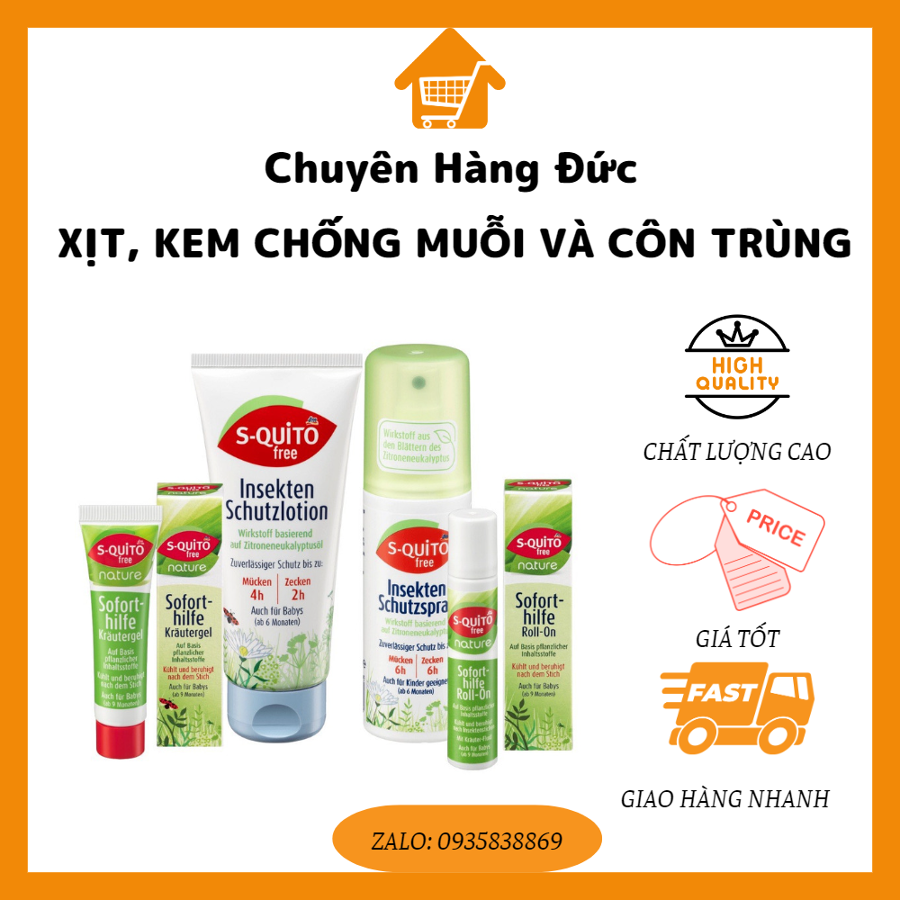 Kem chống muỗi, côn trùng đốt cho bé Squito ngăn muỗi, làm dịu vết đốt - Hàng Đức đủ bill
