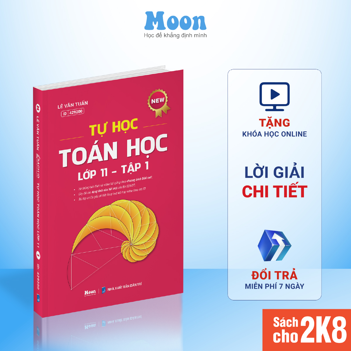 Sách id tự học toán lớp 11 học kì 1 tập 1 moonbook