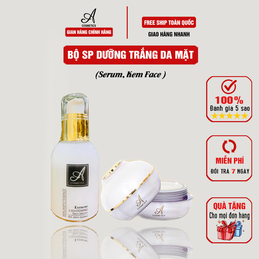 Combo kem face pháp 50g + serum 50ml - giúp dưỡng trắng da mềm mịn căng bóng