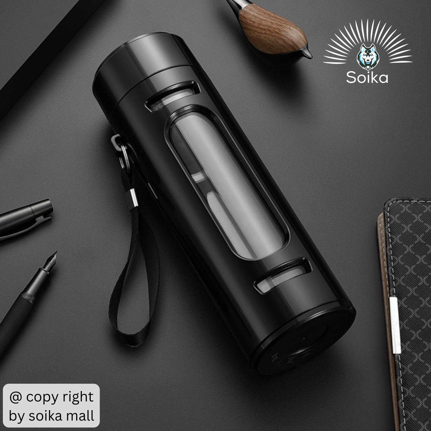 Bình nước thủy tinh chịu nhiệt độ cao từ -20o c đến 130o c soika sc05