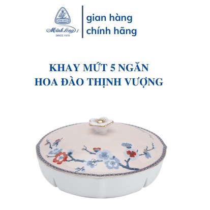 Khay mứt sứ cao cấp minh long 5 ngăn