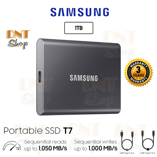 Ổ cứng di động SSD Portable Samsung T7 1TB USB 3.2 Gen 2