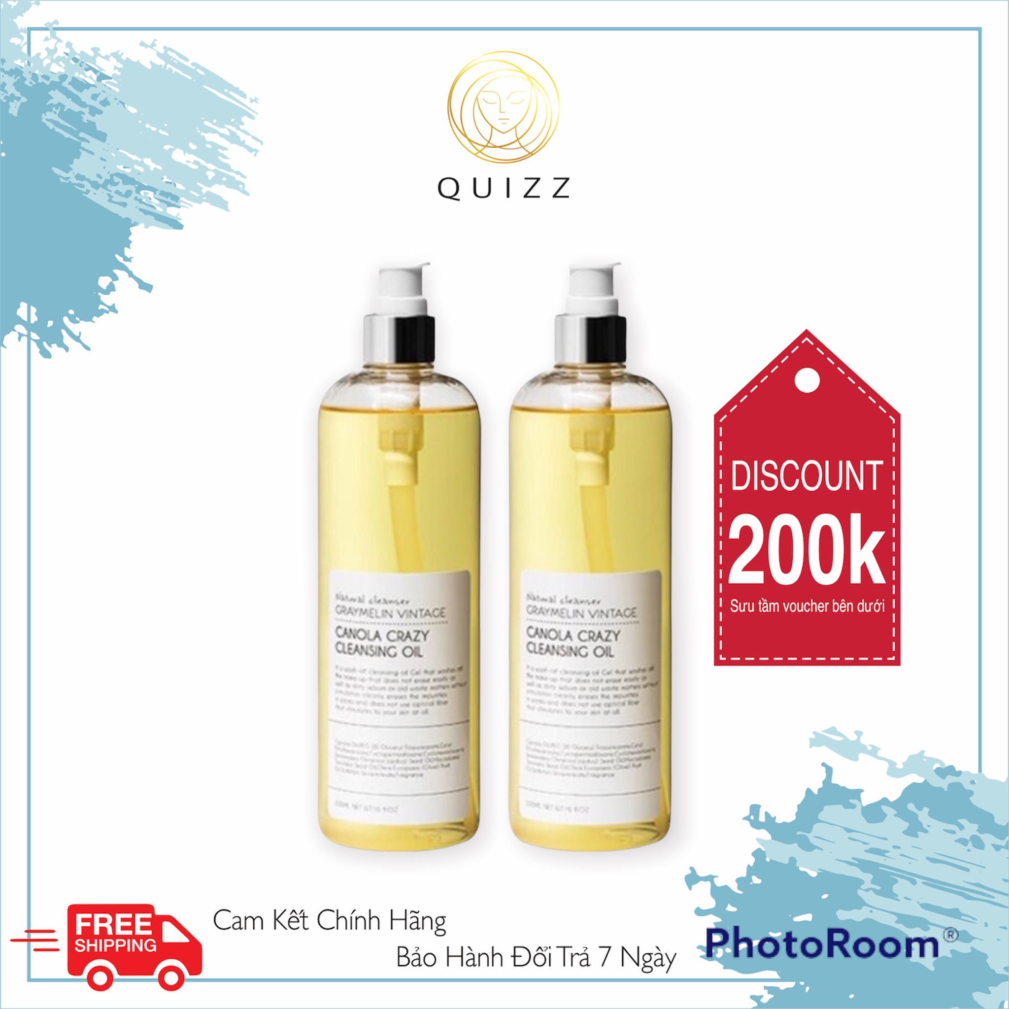Dầu Tẩy Trang Hoa Cải Graymelin Vintage Oil 500ml_Quizz Cosmetics
