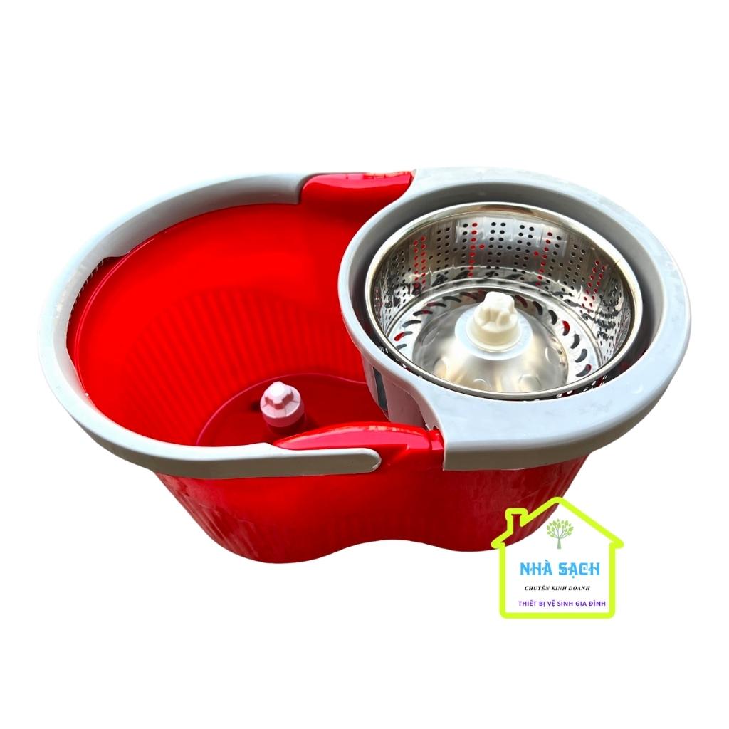 Bộ lau nhà 360° / thùng lau nhà thông minh 360° lồng inox
